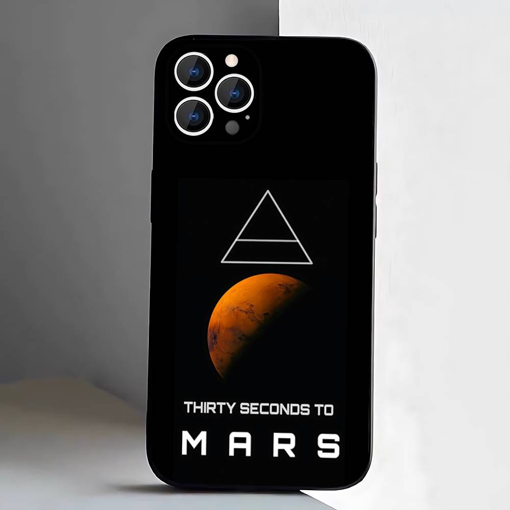 

30 Second To Mars 30STM Phone Case For iPhone 17,16,15,14,13,12,11,Pro,XS,Max,XR,Plus,E,SE4,Mini Black Soft Cover iPhone17Promax