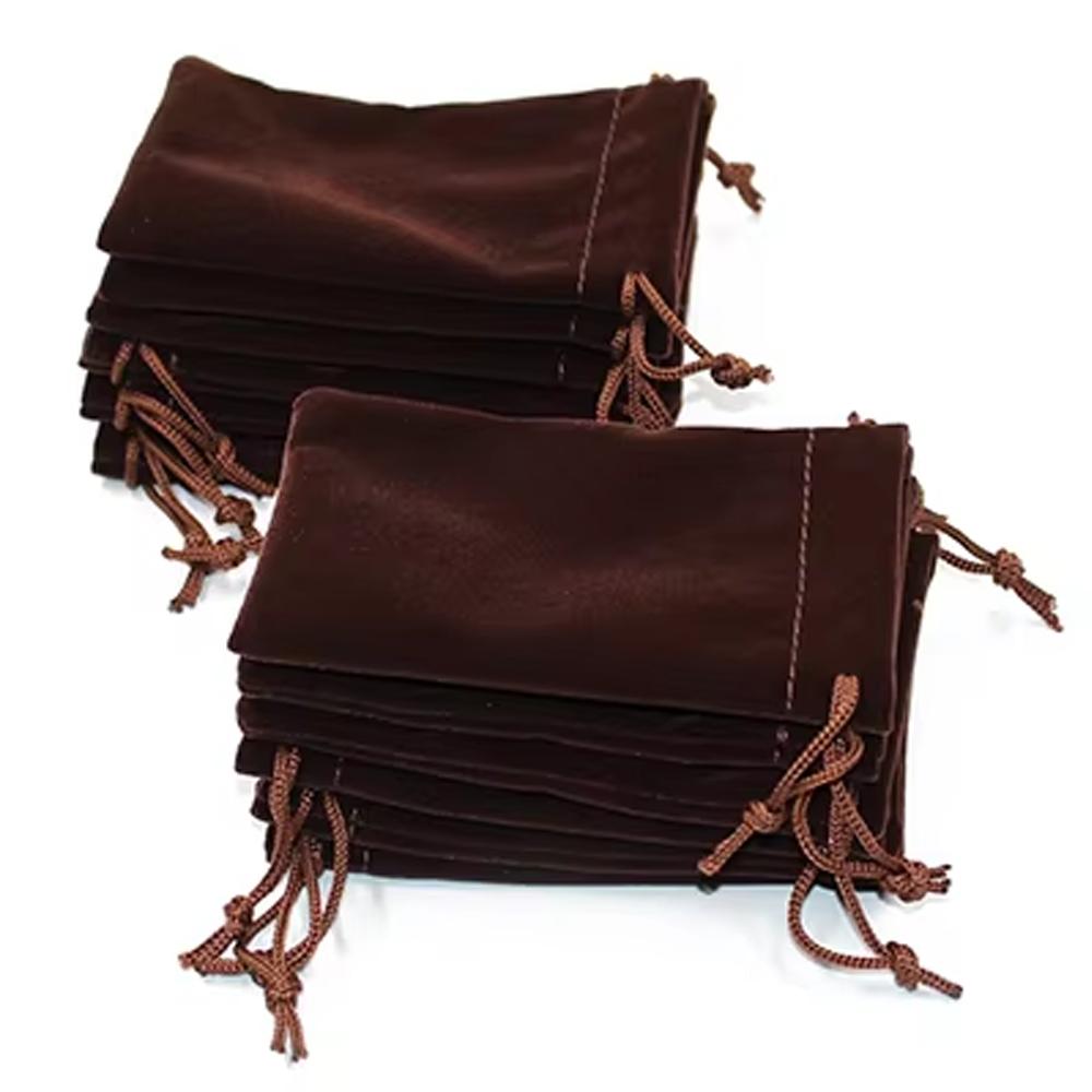 

10Pc Jewelry Drawstring Velvet Bag Soft Suede Pouch 7x9cm 9x12cm 11x16cm Small Gift Packaging Pocket for Rings Earrings Bracelet 7x9cm