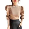 Semi-turtleneck Sweater Knitted Bottoming Shirt with Women's Autumn and Winter New Long-sleeved Top Looks Thin and Spring