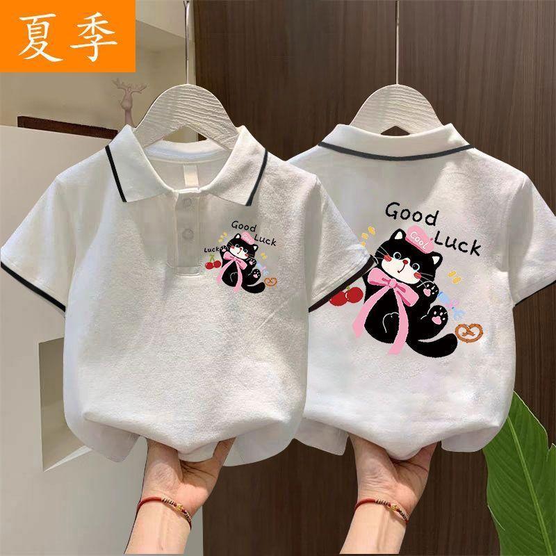 Girls Summer Breathable Polo Shirt Short Sleeve Casual Tee Baby Fashion Top