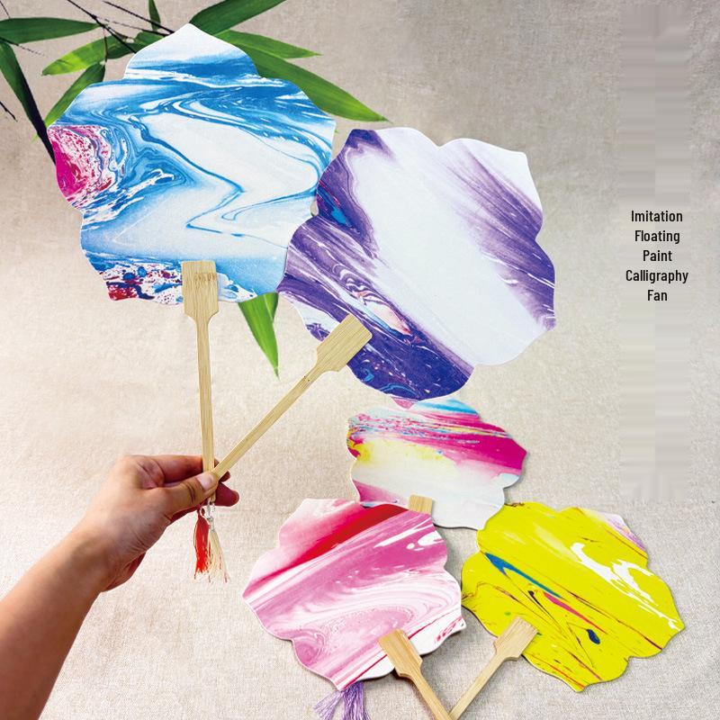 Nationaler halb reifer antiker Stil Handventilator: DIY-Malerei & Kalligraphie-Kreation