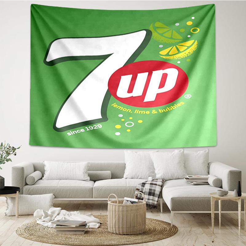 Refreshing 7-up On A Hot Day Tapestry Room Decoration Wall Hanging for Living Room Bedroom, Dormitory, Birthday and Christmas Gifts