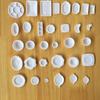 Tomtask Dollhouse Miniature Plastic Plate 33 White Set, Pieces, 1/12 Scale,