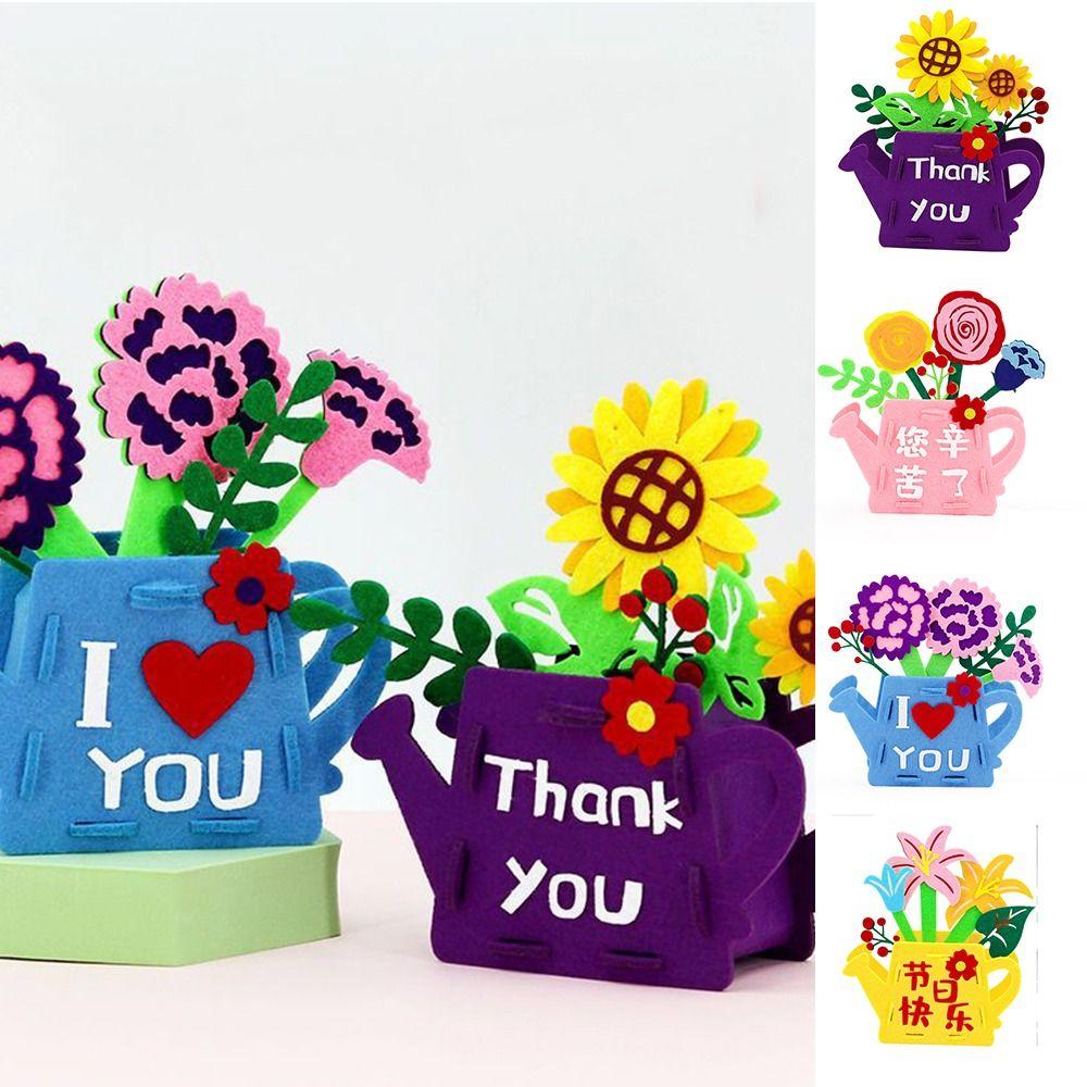 

Bouquet DIY Flower Pot Crafts Toys Rose Parent-child Craft Toy Handmade Potted Plant Mother