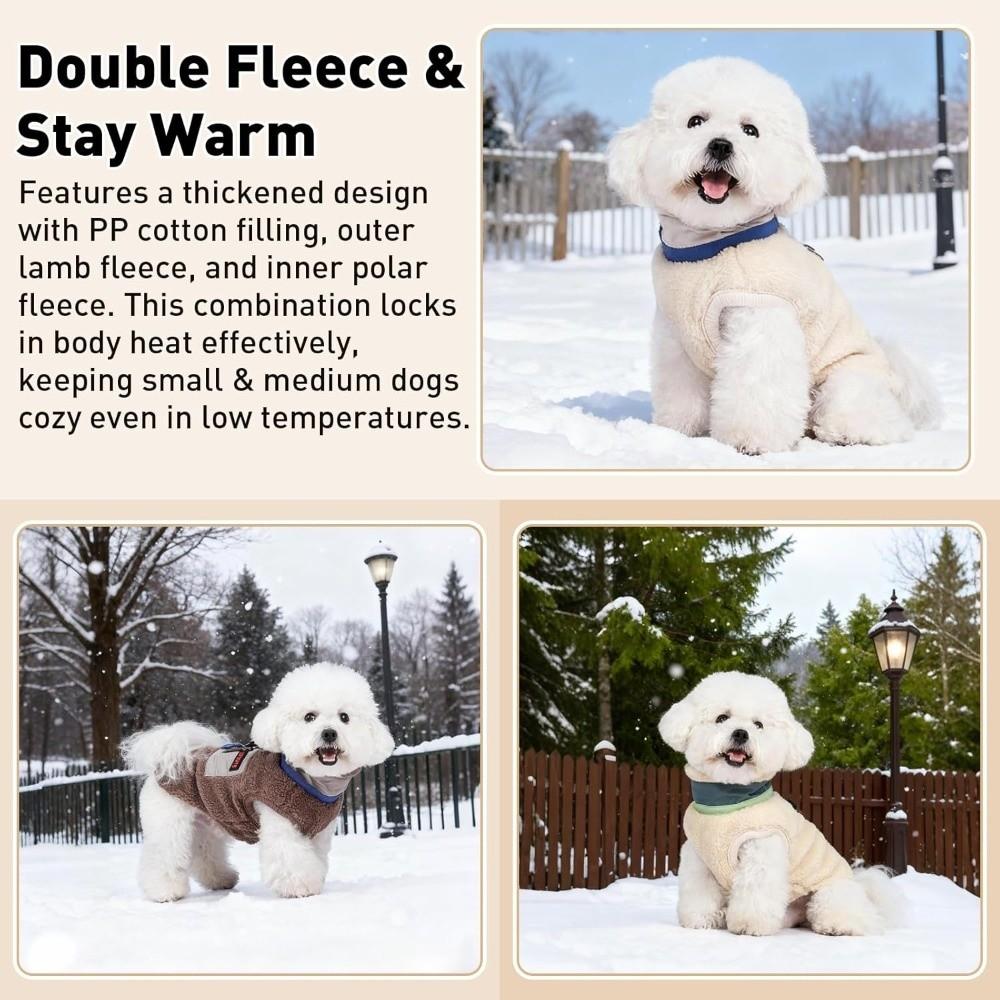 Thickened Dog Vest Windproof Winter Dog Coat New Teddy Schnauzer Clothes  Dog Apparel