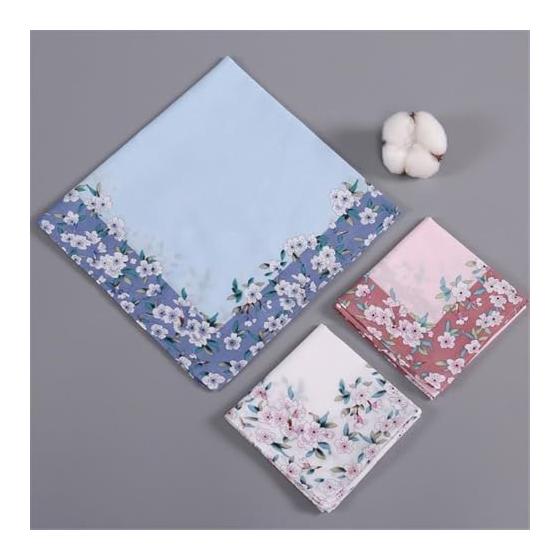 [Hoechst] Cotton Women's Handkerchief Soft and Absorbent Pocket Cotton Towel Comfortable Travel and Office Shopping Handkerchief