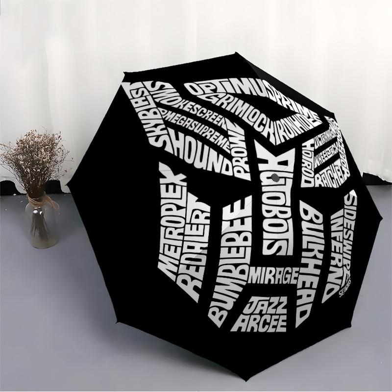 1pc Transformers Autobots Automatic Open/Close Folding Umbrella, Windproof 8 Rib Construction, Lightweight Travel Umbrella for Women/Men,a0902076