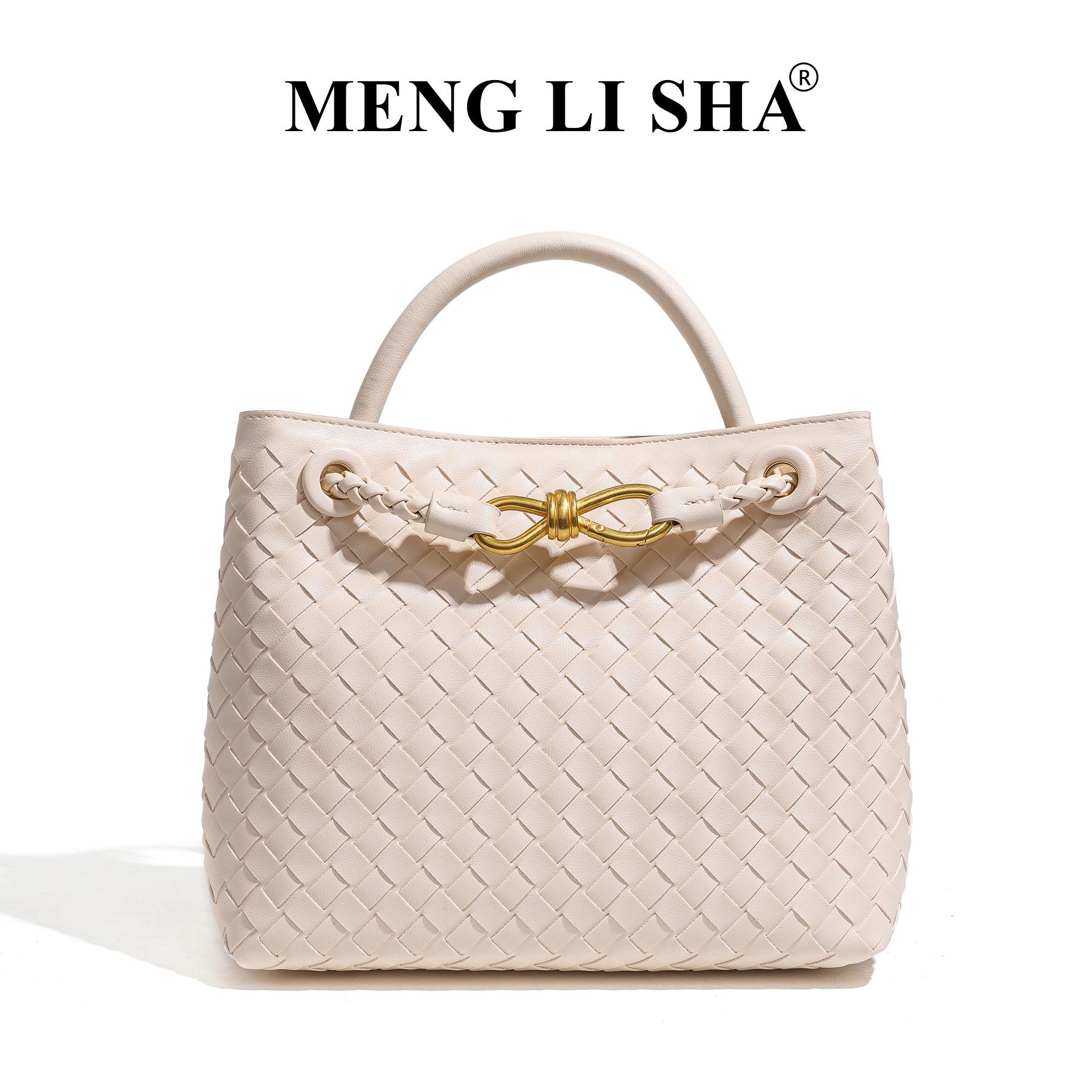 

Advanced New Women s Bag, Casual Handmade Woven Bag, Fashionable Single Shoulder Crossbody Tote Bag, Trendy Versatile Handbag брудно-білий