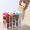 Transparent Spice Jar Set Kitchen Storage Container Creative Salt Shaker Food Grade Plastic