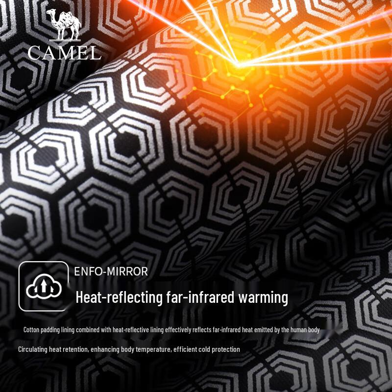 Camel Unisex Padded Waterproof Windbreaker Jacket