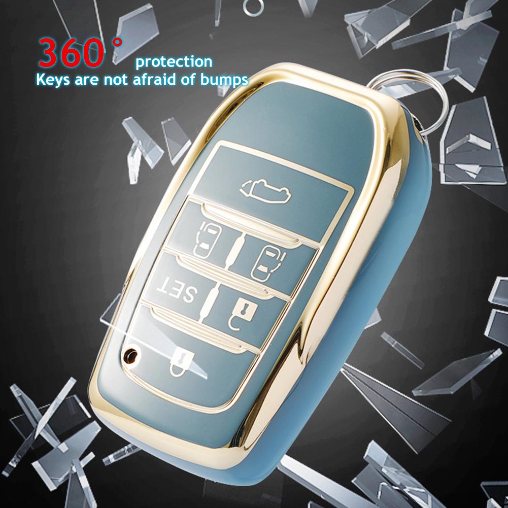 6 Button Car Key Case For Toyota Alphard PREVIA Voxy Noah Esquire Vellfire Harrier Shell Fob Holder Car Key Cover Key Shell