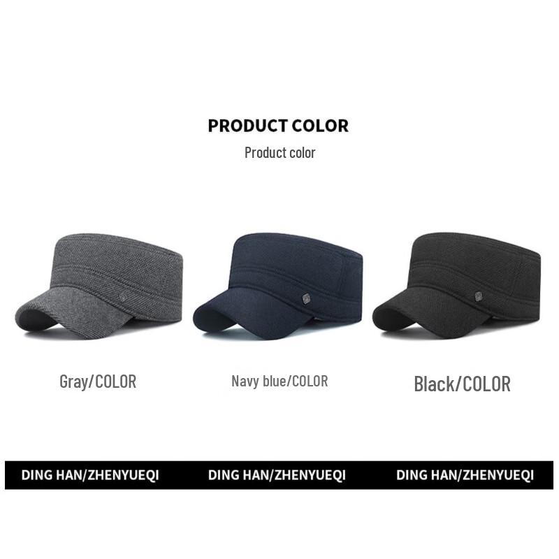 ZHENYUEQI Winter Warmer Twill Flacher Hut