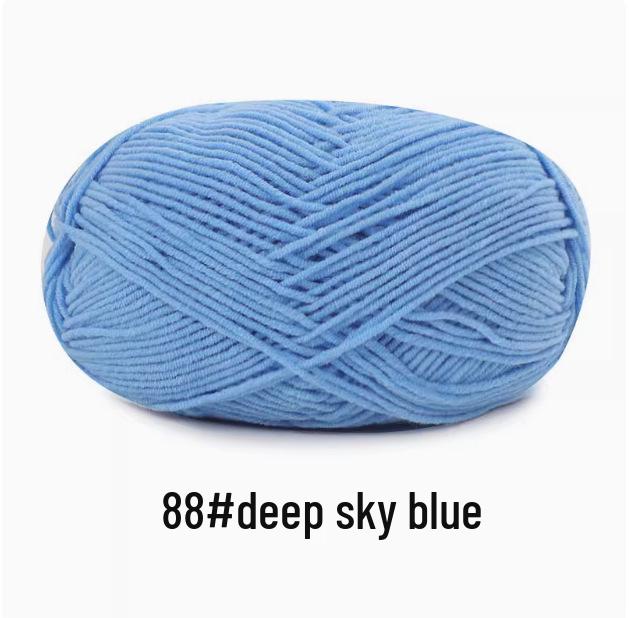 Gomitolo di Filato di Cotone Pettinato a 4 Capi per Lavorare all'Uncinetto Bambole, Coperte, Borse e Scarpe Pacchetto Materiali Fai da Te