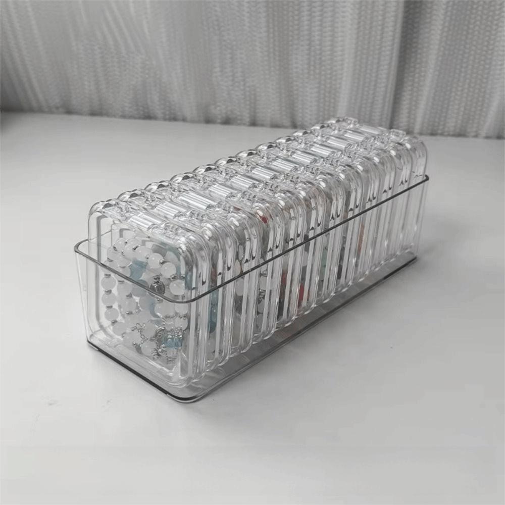 Multi-functional Press-On Nail Display Case Dust-proof Badge Storage Box  Collectible