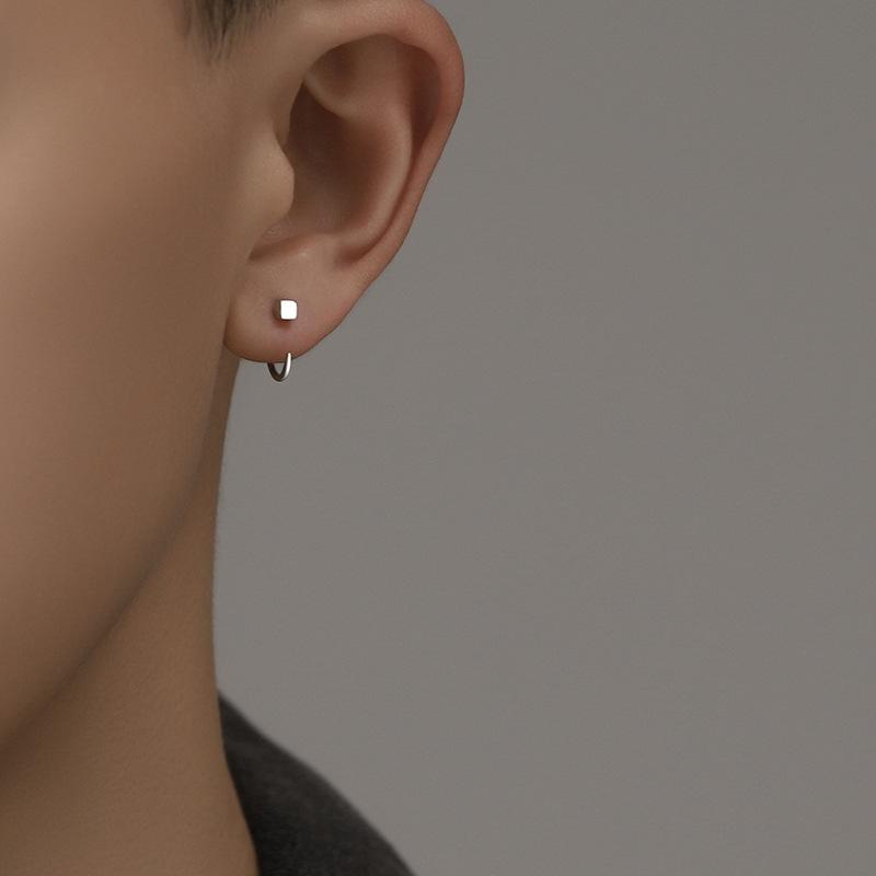 Square-shaped Ear Hook Earrings Are Hypoallergenic, Stylish, Simple, Elegant, and Suitable for Women with Pierced Ears.