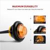 TL-03 10 PCS 3/4” Round Clearance  Front Rear Side Indicator Bullet Marker Light for Truck RV Car Bus Trailer Van Caravan Boat (12V, Amber)