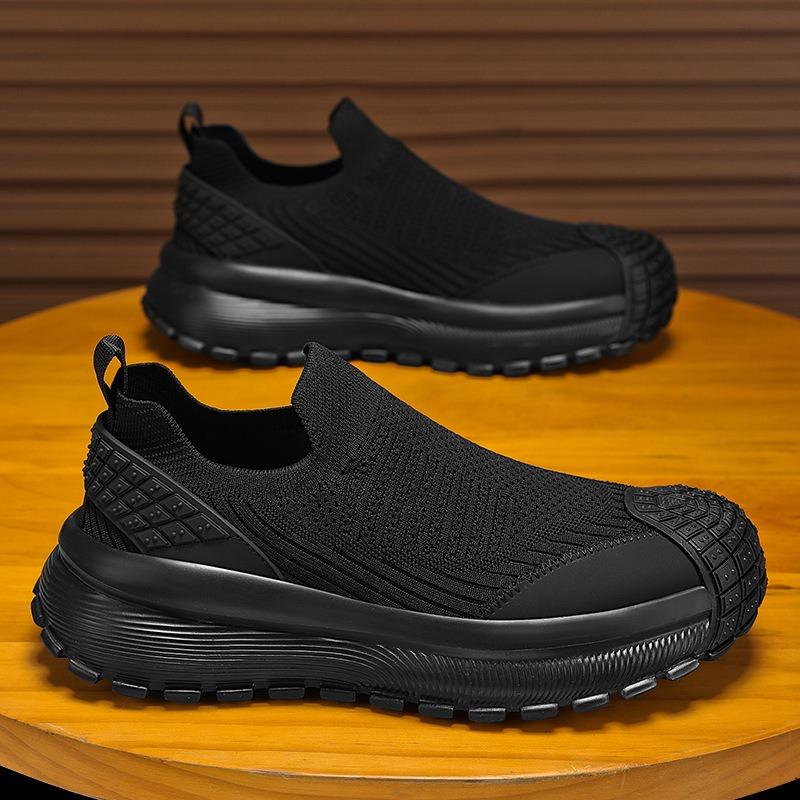Men's Shoes Casual Wind Breathable Fly-woven Mesh Thin Men's Single Shoes Young and Young One-pedal Dad Versatile Shoes