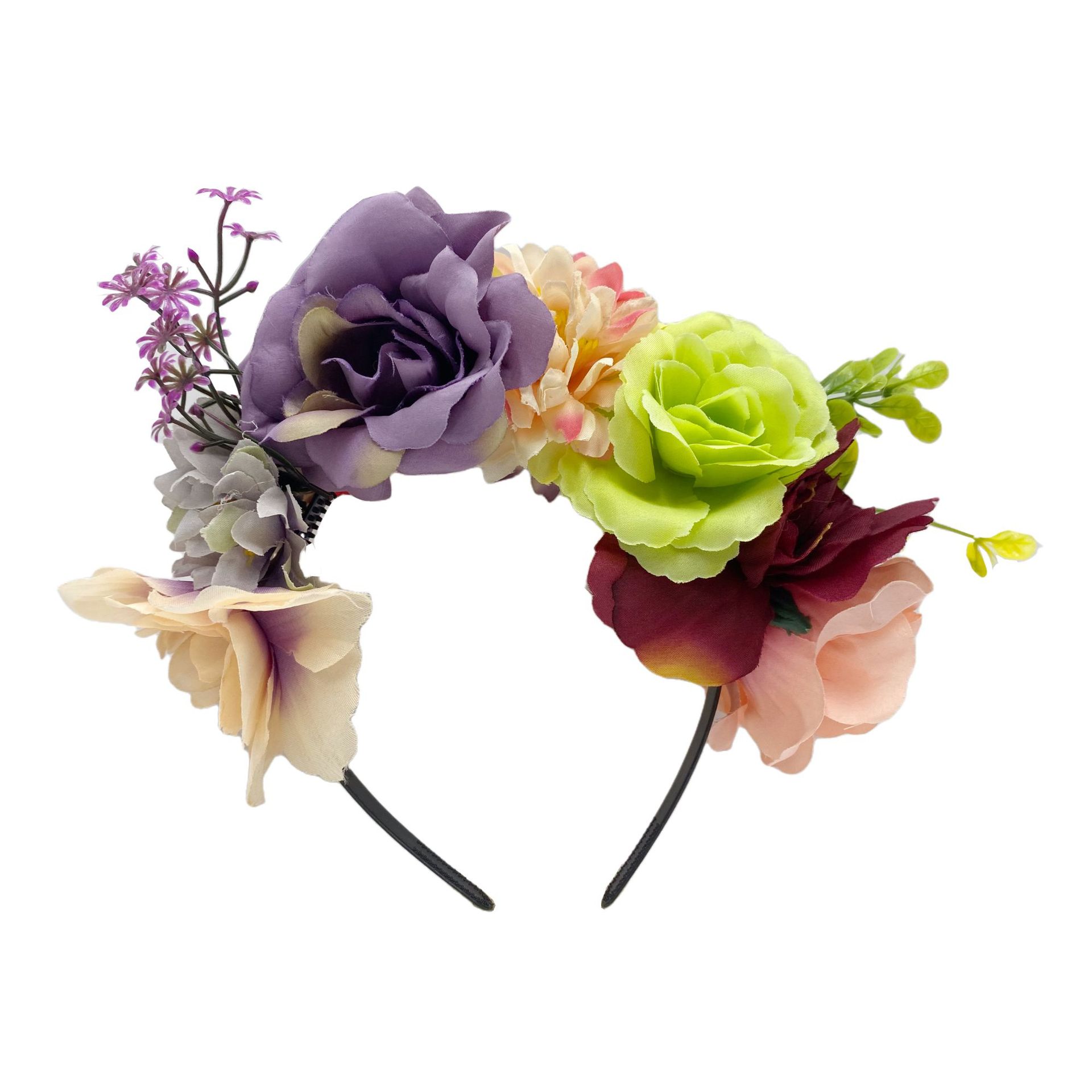 

Тканевый цветок повязка на голову Рождественская вечеринка украшение повязка на голову Супер сказочный лесной фото венок головной убор