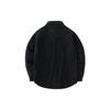 Anta Solid Color Single-Breasted Fleece Long Sleeve Shirt Unisex Shirts Black 172348101-3