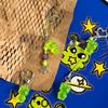 Portachiavi Creativo Luminoso Mini Gatto Alieno Brilla al Buio Per Cinturino del Telefono Ciondoli da Appendere allo Zaino Portachiavi Regali per Donne Uomini