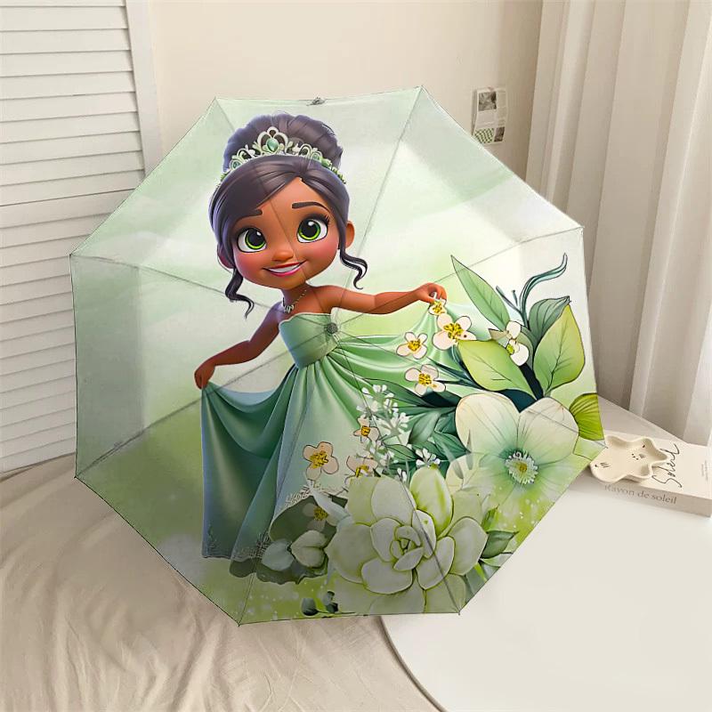 

1PC flower princess Umbrella-8-Rib Reinforced, Automatic Open, Lightweight & Durable, Cute Fashion Accessory for Outdoor-T152