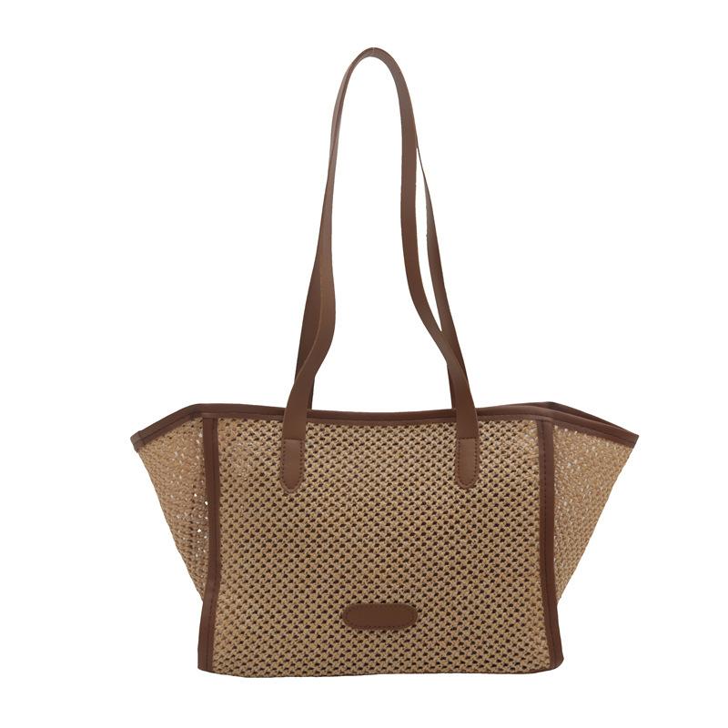 Fashionable Hollow Mother-child Bag New Simple Large Capacity Tote Bag Trendy Niche Woven Shoulder Bag