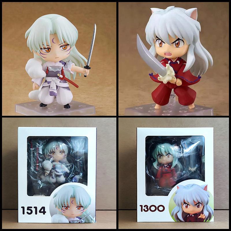 10cm Inuyasha & Sesshomaru Nendoroids Cute Articulated Action Figure Model Kit Desktop Ornament Decoration Collectible Toys Gift