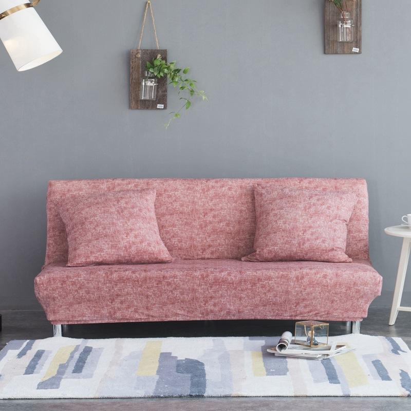 Flower Futon Cover Stretch Armless Futon Sofa Cover Soft Futon Slipcover with Elastic Bottom Sofa Bed Furniture Protector Covers for Washable Futon