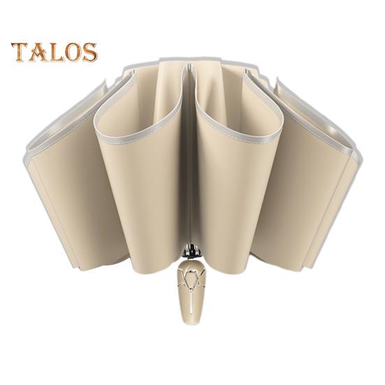 

Автоматический складной зонт с защитой от ультрафиолета, 12 спиц, дорожный зонт, портативный, легкий, ветрозащитный, водонепроницаемый, солнцезащитный зонт от дождя бежевый