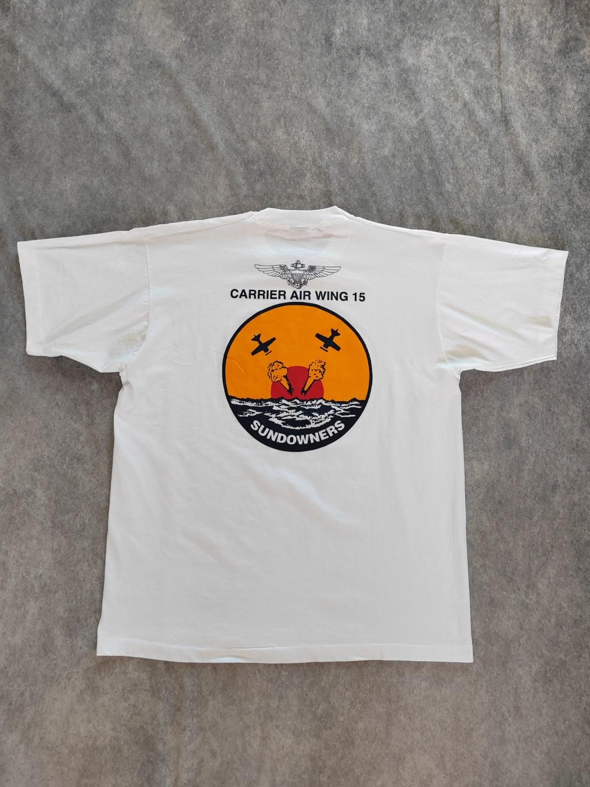 Screen Stars Vintage 90s USS Kitty Hawk VF-111 Sundowners Military Sz XL Unisex T-Shirt XL