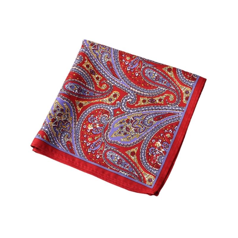 Elegant Pocket Handkerchief Simple Street Head Scarf Multifunctional Hankies for Stylish Gentlemen