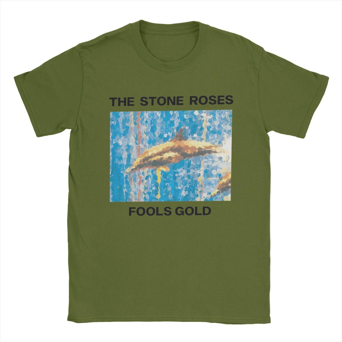 

Novelty The Stone Roses Fools Gold T-Shirt for Men Crewneck Pure Cotton T Shirts Short Sleeve Tees Graphic Clothes 4XL