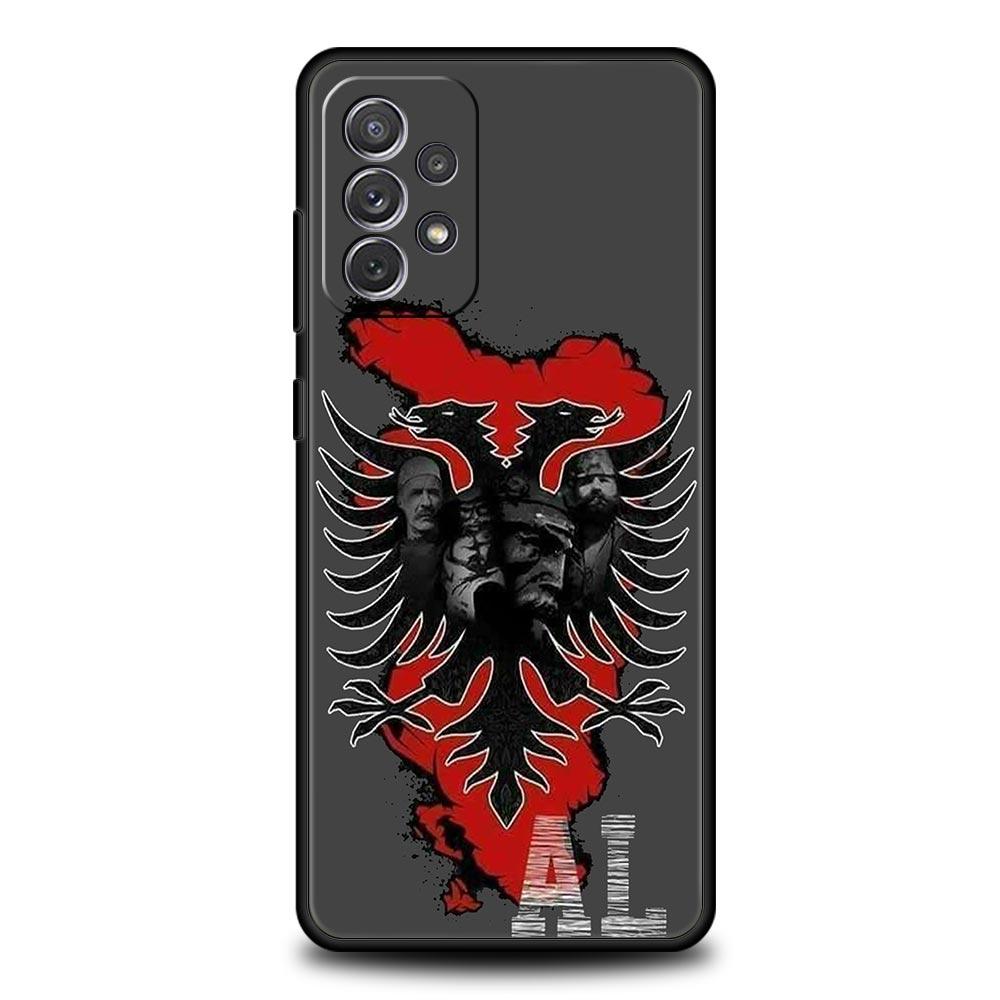 Phone Case For Samsung Galaxy A15 A13 A51 A71 A41 A31 A21S A03S A05 A12 A32 A52 A23 A25 A33 A53 A73 5G Cover Albania flag
