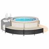 Vidaxl Spa-Bänke, Mit Kissen, 2 Stück, Schwarz, Polyrattan