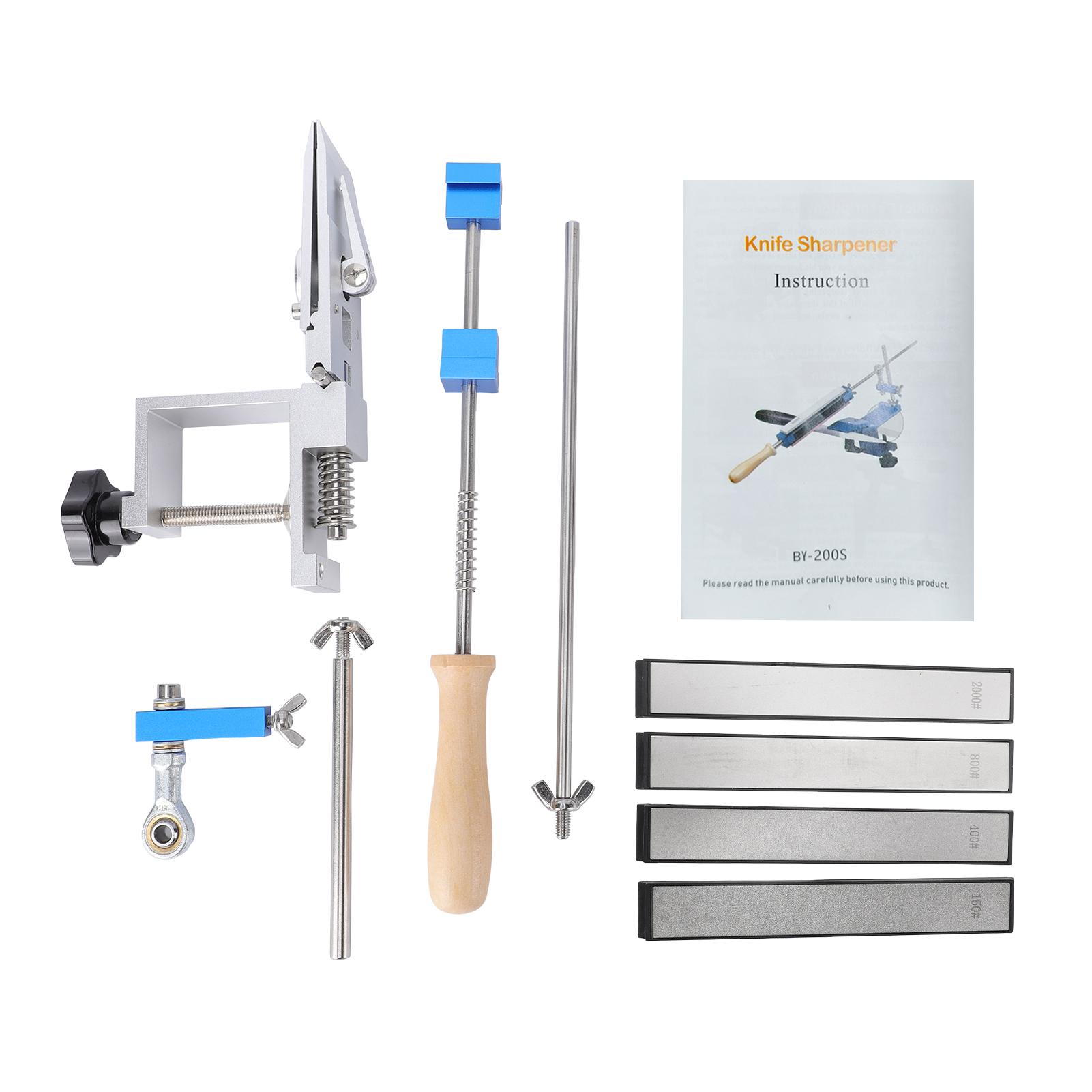 

Система заточки с направляющими, Профессиональный инструмент для заточки с алмазными брусками зернистостью 150/400/800/2000 для кухонных и уличных лезвий