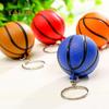Cute Basketball Shape Sport Stress Ball Link Keychain Key Ring Bag Ornament Suspension Trinket