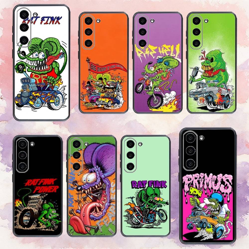 R-Rat F-Fink Art Design Phone Case For Samsung Galaxy A73,A72,A71,A70,A53,A52,A51,Others Soft Black Cover