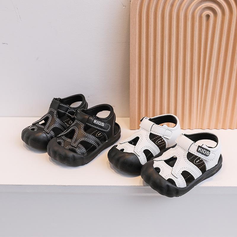 Baby Shoes Baby Breathable Walking Shoes 2024 Summer Soft Soled Boys' Sandals Kick Resistant Children's Casual Shoes Beach Shoes