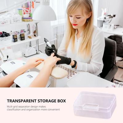 2pcs Small Clear Plastic Storage Containers Portable Plastic Bead Storage Solution With Smooth Edges For Everyday Use