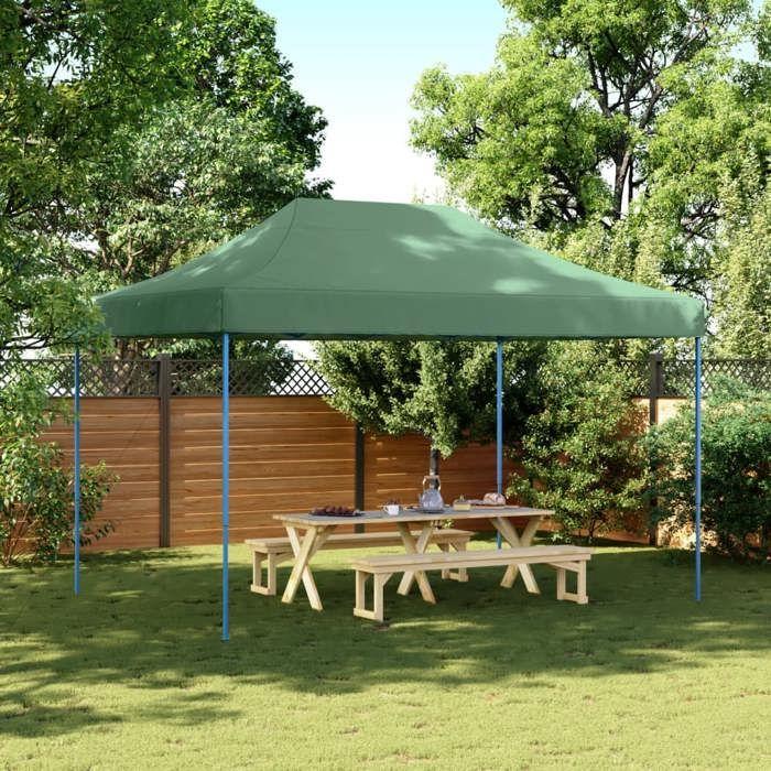VidaXL Tente de réception pliable escamotable vert 410x279x315 cm, tente, tente à auvent, auvent de gazebo, tente gazebo, 4005008