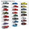 Grid Acrylic Display Case for 1:64 Car Models; Stackable, Dustproof Toy Car Storage Box