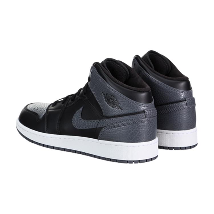 Jordan 1 Retro Mid GS Black Dark Grey 554725-041