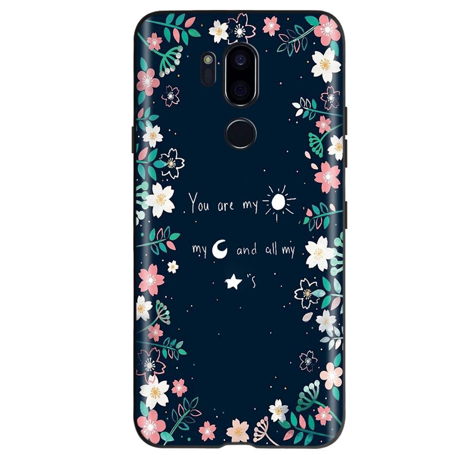 For LG G7 ThinQ Case G710 LM-G710 Cute Cat Butterfly Shockproof Soft Silicone Phone Case For LG G7 ThinQ Back Cover 6.53'' Coque