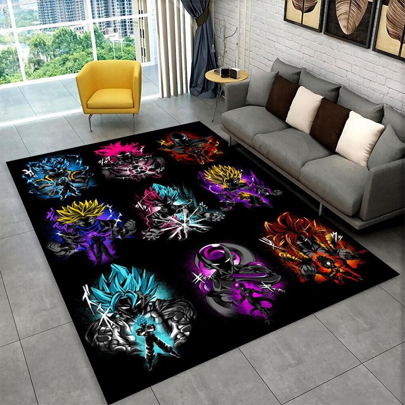 Retro Anime D-Dragon Ball Cartoon Game Non-Slip Area Rug for Living Room,Bedroom,Playroom,Carpet Floor Mat Home Decor Rug Kids