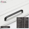 128mm Home Hotel Italian Aluminium Alloy Black Color Furniture Handles Drawer Kitchen Cabinet Bookcase Hardware Cabinet Pulls