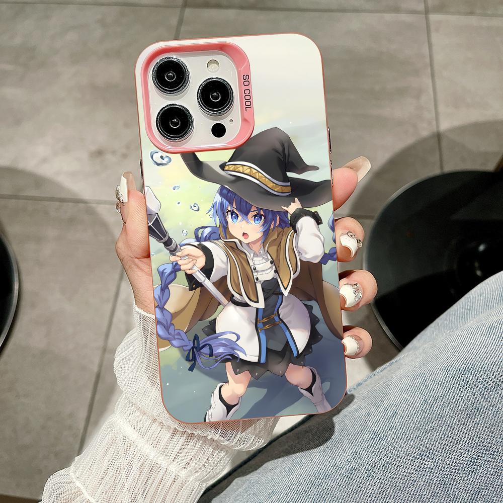 Mushoku Tensei Roxy Handyhülle für iPhone 17 16 15 14 13 12 11 X XR XS 8 7 Air Pro Max Plus Transluzent Rosa Hülle