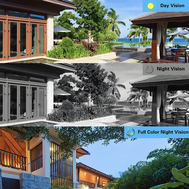 Kamera do monitoringu wideo z 3 obiektywami, kamera CCTV z siecią Wi-Fi, karta SIM 4G, bezprzewodowy monitor 360, zewnętrzne, wodoodporne kamery bezpieczeństwa