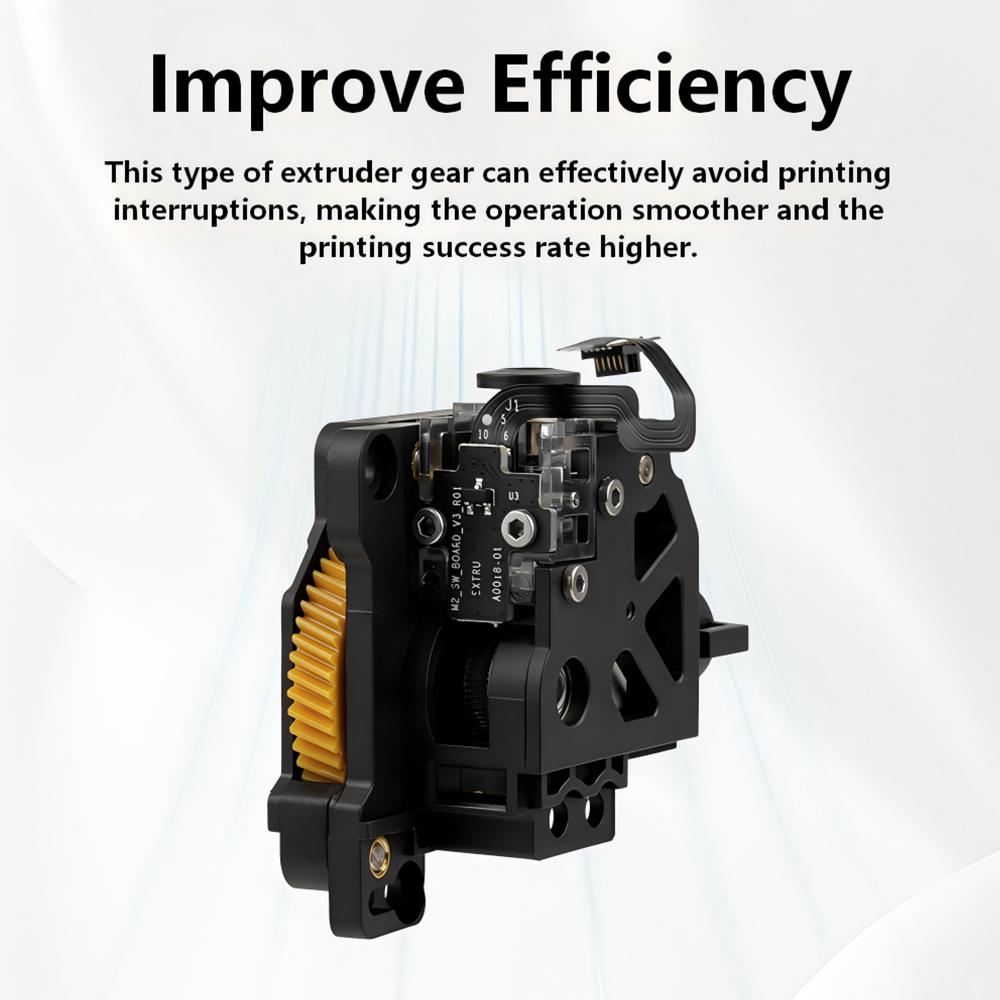 Hardened Steel Extruder Kit for 3D Printers - EARTH'S SURFACE, Dual Gear, High Torque, Built-in Sensor, for X1/P1 Series