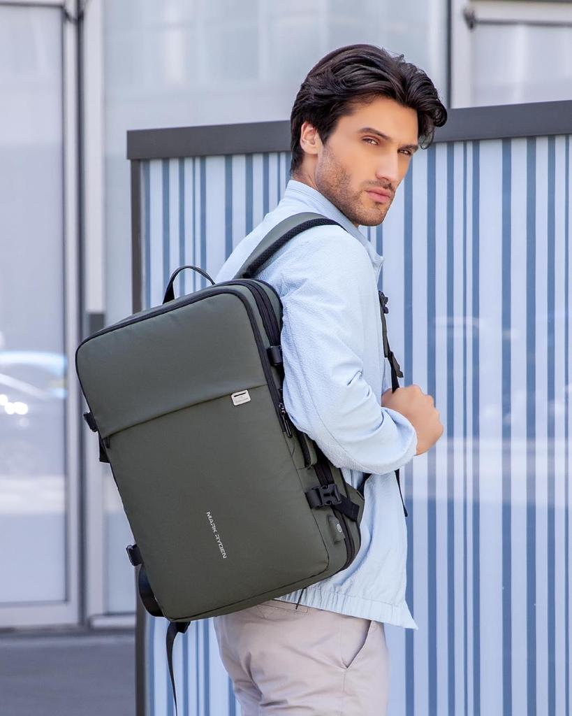 Business Expandable Backpack for Large Fits YKK USB Backpack for Business Travel [MARK RYDEN] Backpack, Backpack, Men, Waterproof, 3-Way Design,