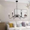 Modern Minimalist Iron Chandelier – Creative Living Room, Restaurant, Bedroom & Study Candle Light Lamp
